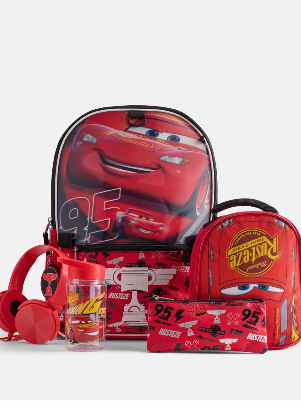 Disney Lightning McQueen Red Kids Backpack & Accessory Set